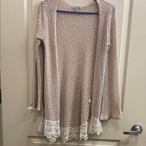 Charlotte Russe Cream Knit Cardigan